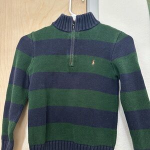 Ralph Lauren Men's Zip-Up Sweater in Green and Blue